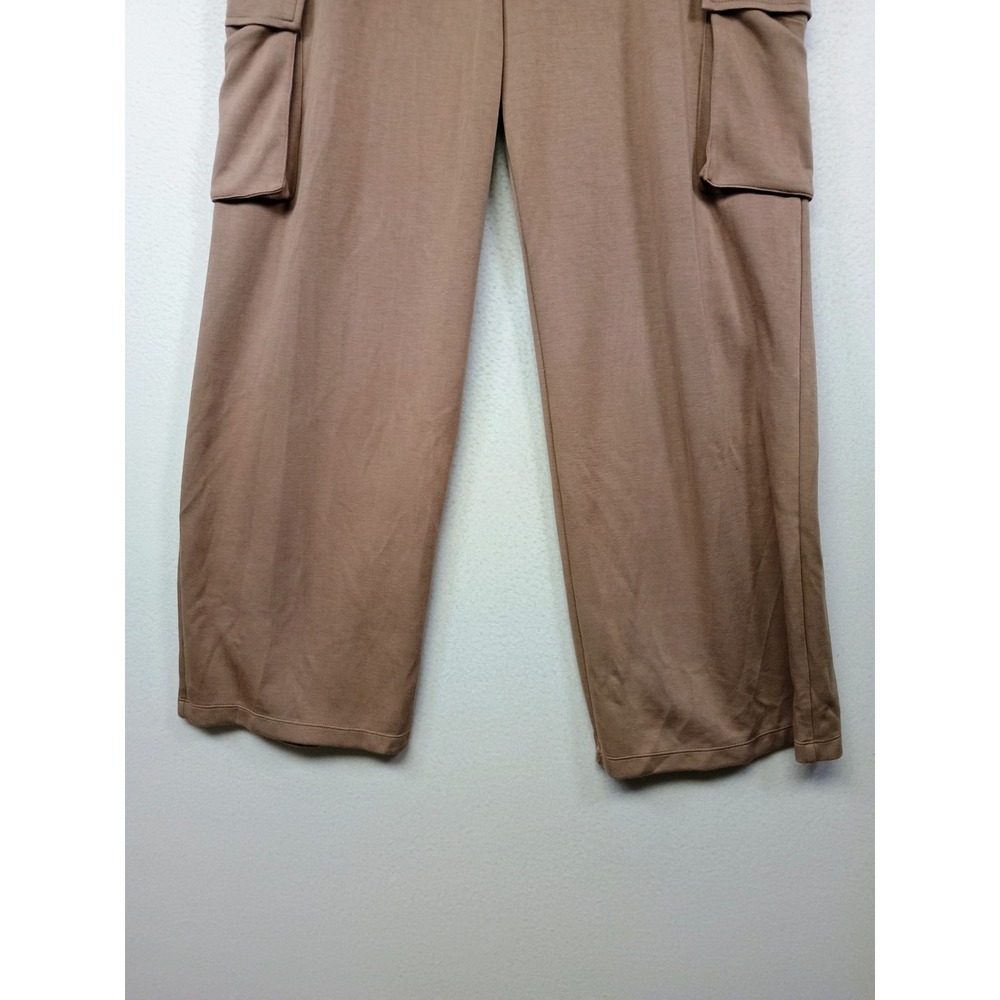 Gorpcore Utility Scoop Womens XL Taupe Brown Wide Leg Drawstring Cargo Pants - Picture 9 of 10